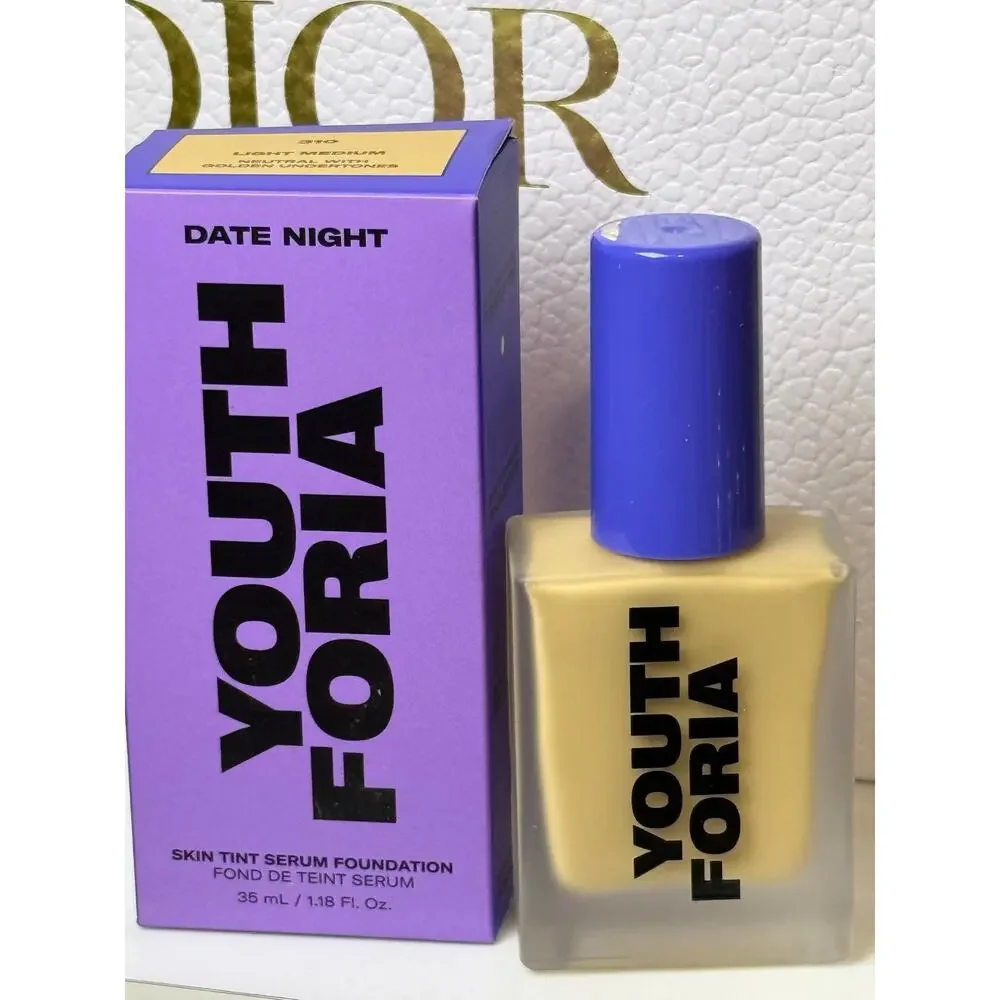 Youth Foria Date Night Skin Tint Serum Foundation - 310 Light Medium -NEW in box